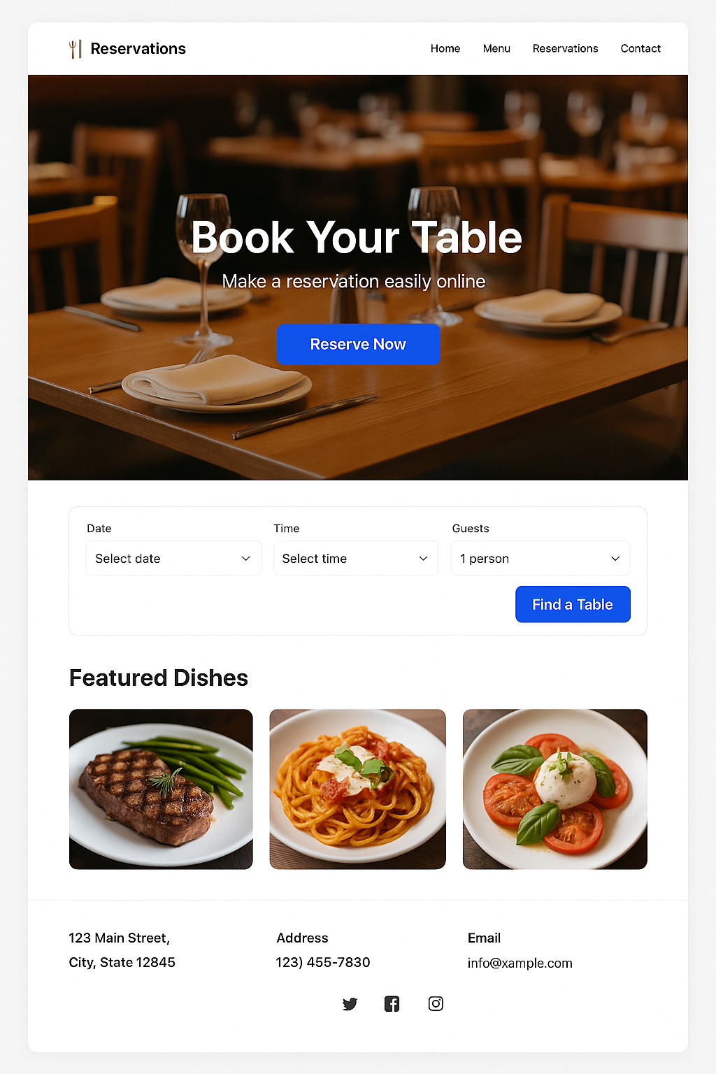 Restaurant Booking System